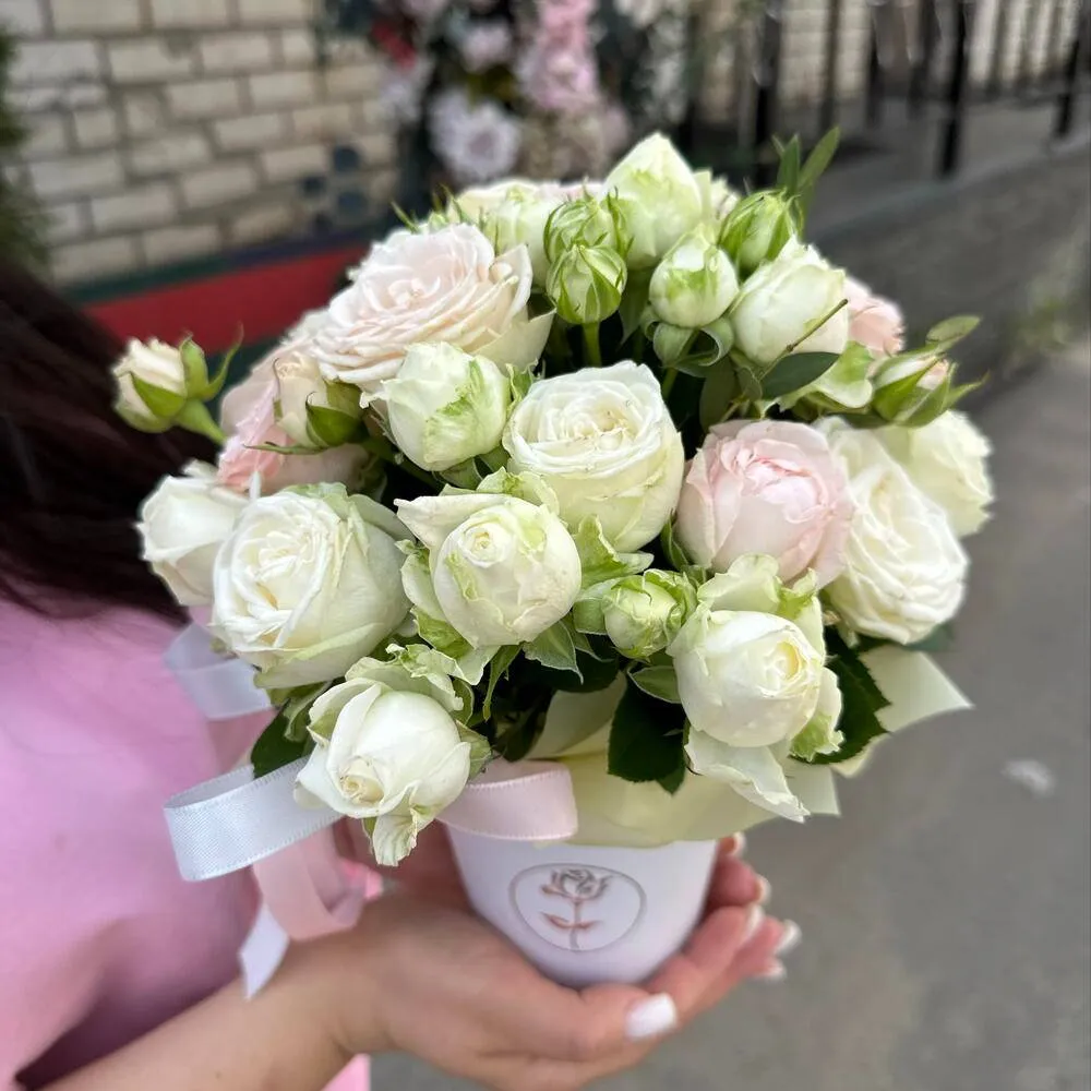 Стаканчик из кустовых роз «Нежный акцент» фото 3